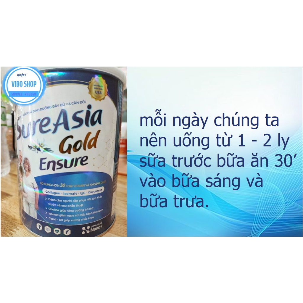Sữa Ensure Gold Sure Asia Cung Cấp Dinh Dưỡng và Phục Hồi - Lon 900g