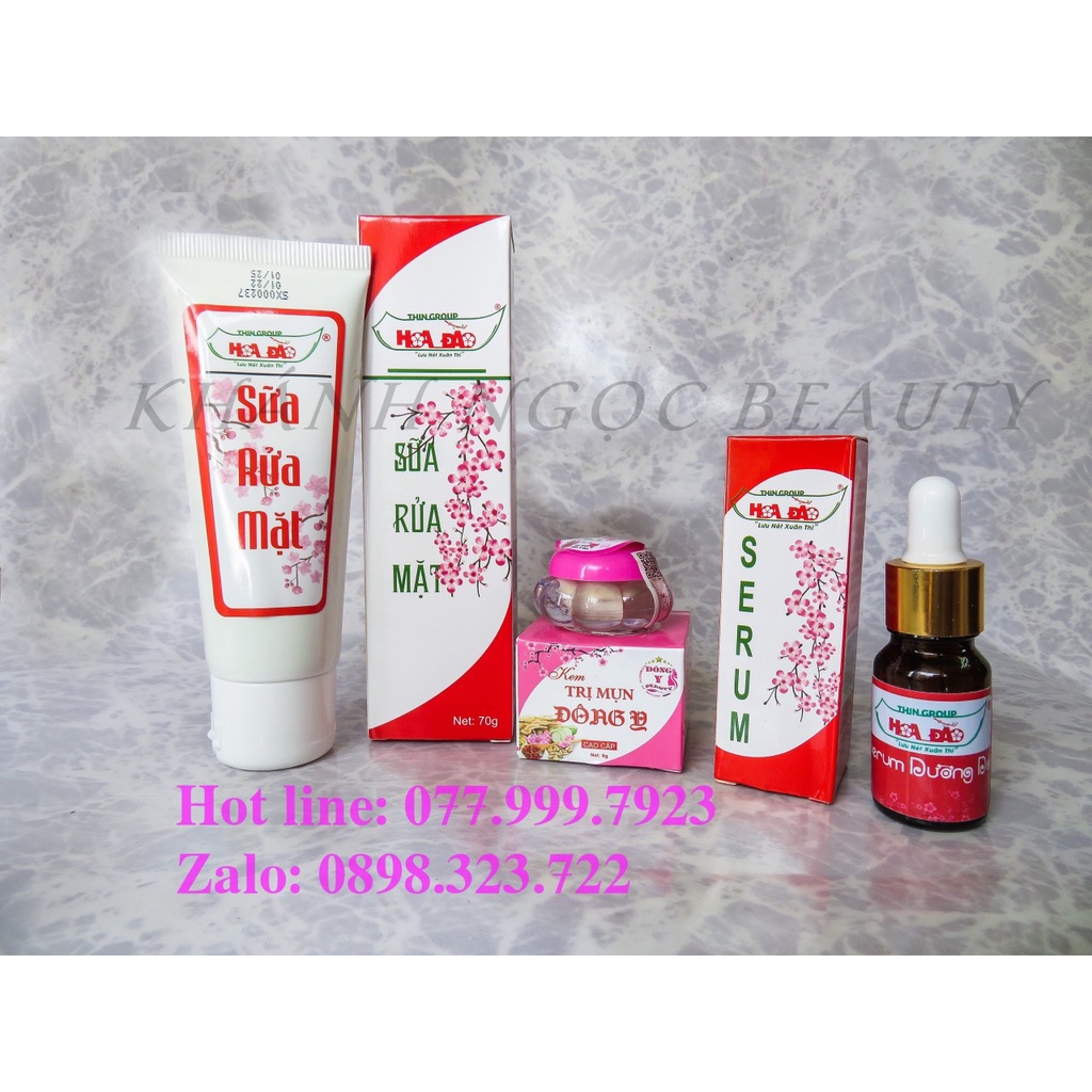 Bộ sản phẩm giảm mụn thâm và dưỡng da Hoa Đào