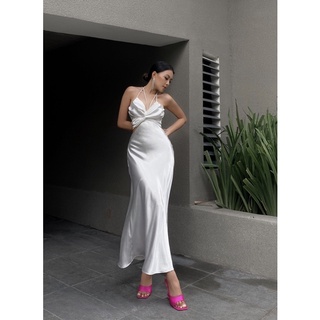 set quấn eo đầm dài