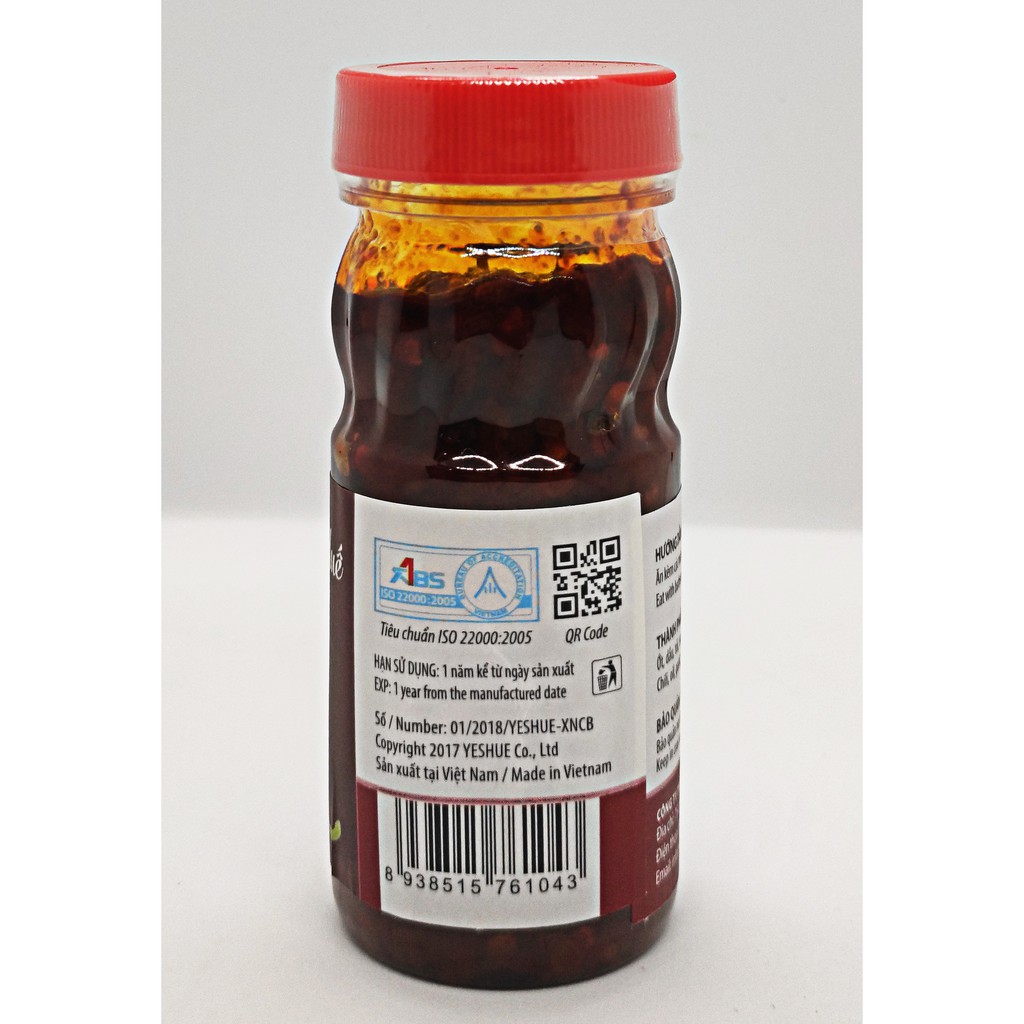 Tương ớt HUẾ siêu cay thương hiệu YesHue 100g 🍀 SATE ỚT tiện dụng cho mọi căn bếp hiện đại ❌ 1 hũ 100g