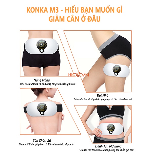Máy Massage Bụng KonKa M3 Đa Năng Giảm Mỡ Béo Và Đau Nhức Toàn Thân An Toàn, Hiệu Quả, Di Chuyển Tiện Lợi