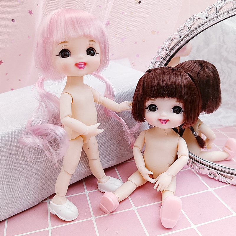 Bjd Dolls 13 Joint Naked Body Mini Doll Cute Smile Face 16cm Bjd Doll Girl Gift