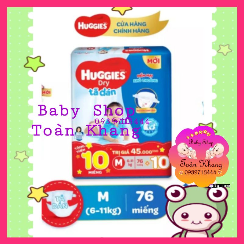 CHÍNH HÃNGTÃ DÁN HUGGIES BỌC KÉN CON TẰM ĐỦ SIZE M76/L68/XL62/XXL56