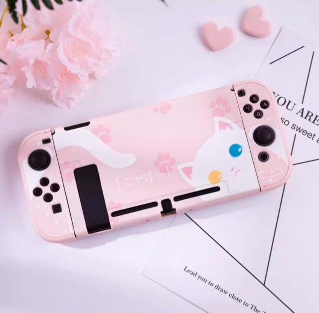 (Hỏa tốc ) Geekshare ốp lưng nhựa pc của máy case nintendo switch - bản mèo và chó