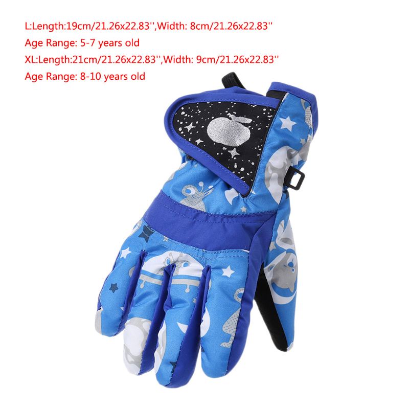 Găng Tay Chống Gió Chống Thấm Nước Dùng Trượt Tuyết Mùa Đông Cho Trẻ Em
