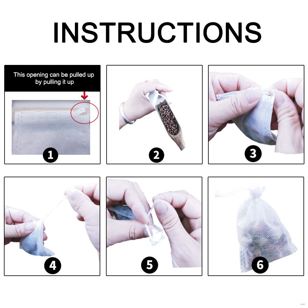 Bộ 100 túi lọc trà dạng rỗng 5x7cm