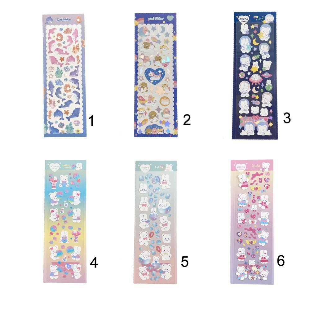 Sticker Laser Dán Trang Trí Nhật Ký Hình Hoạt Hình