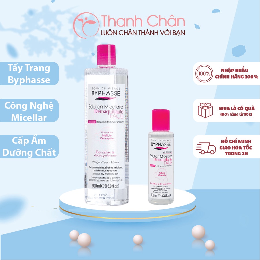 [Mã 254FMCGSALE giảm 8% đơn 500K] Nước Tẩy Trang BYPHASSE Solution Micellaire Face