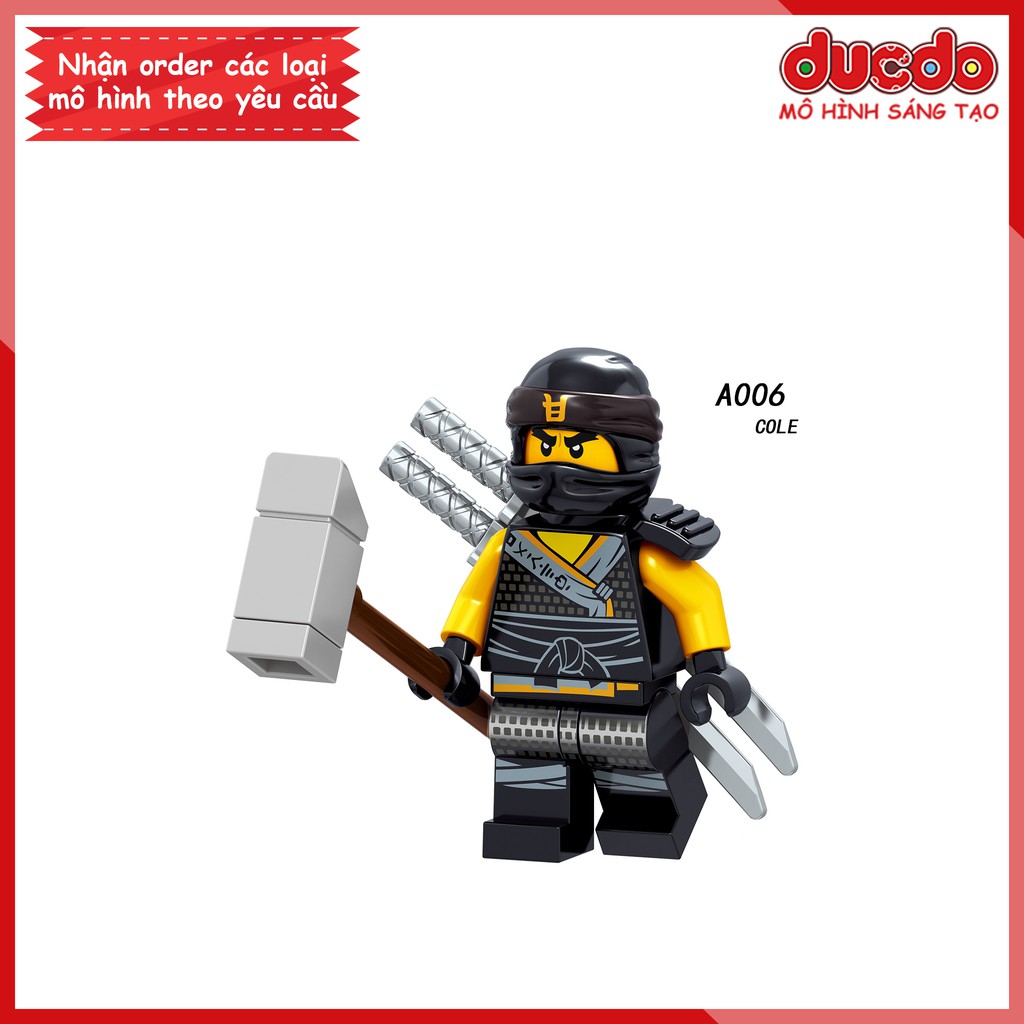 Minifigures các nhân vật trong Ninjago full trang bị - Đồ chơi Lắp ghép Mini Ninja Mô hình LeLe A001-A008