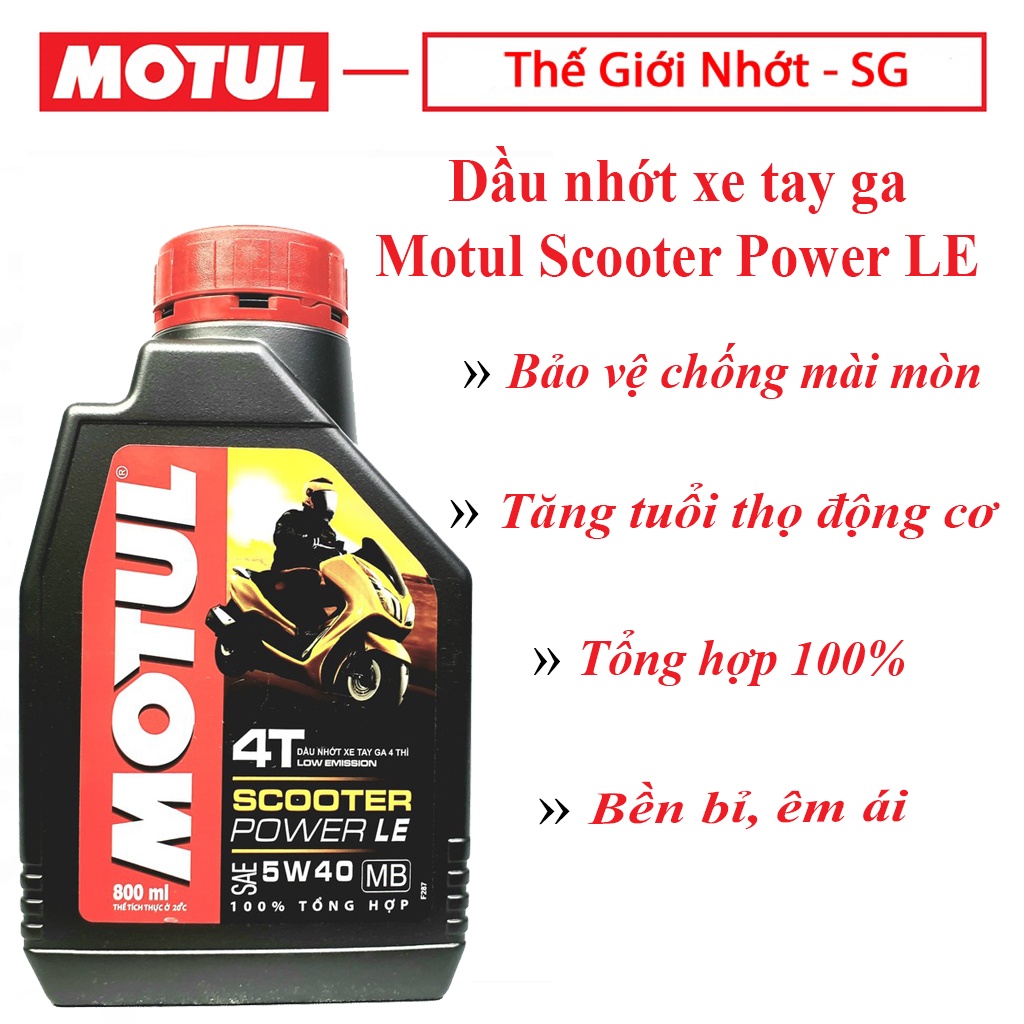 Nhớt xe tay ga cao cấp SCOOTER POWER LE 5W-40
