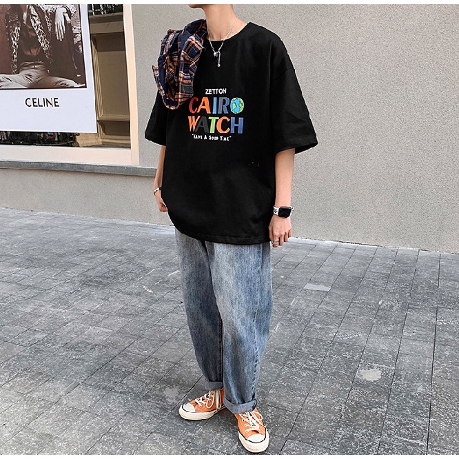 Áo phông unisex form rộng ONEZ tay lỡ oversize Trái Đất thời trang nam nữ