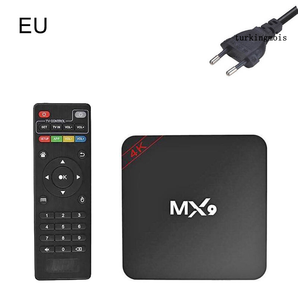 Bộ Tv Boxm_Mx9 Quad Core 1 + 8gb Hdmi-Sdi Sd Slot Tv Set-Top Box Android 7.1 Và Phụ Kiện