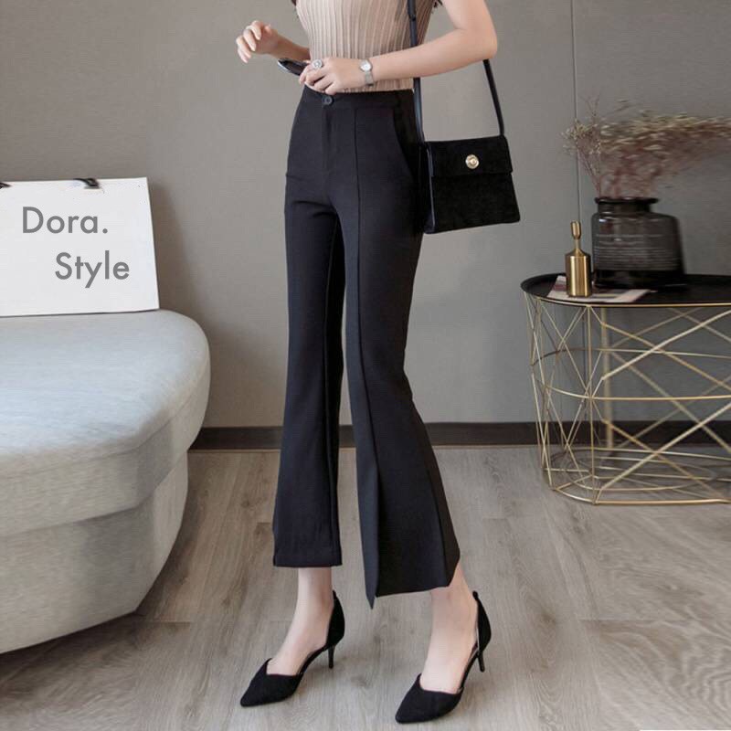 Quần loe ống xẻ công sở mix đồ sang chảnh M2026 DoraStyle