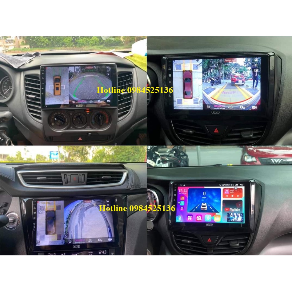Màn liền camera 360 OLED C8S NEW cho các dòng xe ô tô, Màn hình dvd android OLED C8S ram 3g rom 32g, DVD 360 cho oto