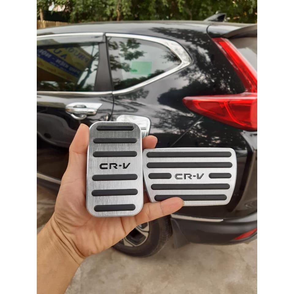 Bộ 2 ốp trang trí chân ga, Chân Phanh xe Honda CRV 2018-2021 Thời Trang Cao Cấp