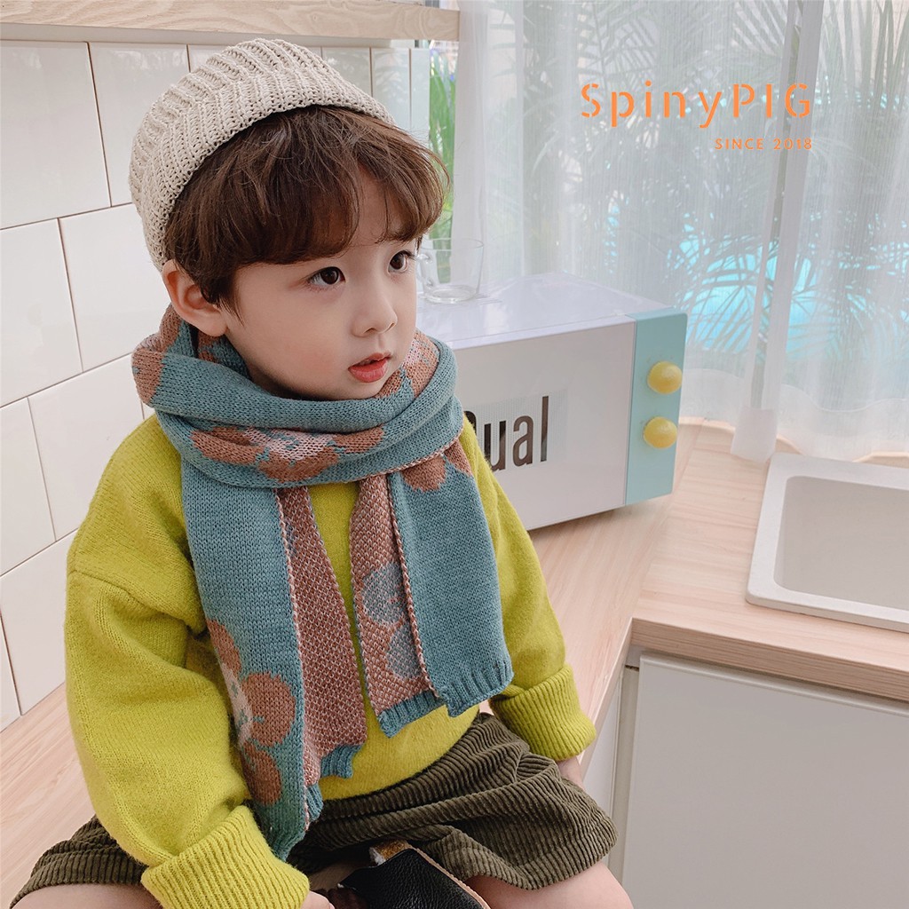 Khăn len cho bé và mẹ xuất Hàn nhiều màu cho bé trai và bé gái chất liệu len cực kỳ mềm mại phong cách Hàn Quốc