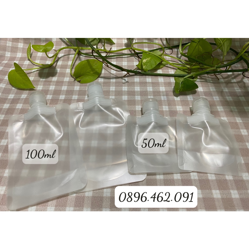 TÚI CHIẾT MỸ PHẨM, DẦU GỘI, DẦU XẢ, sỮA TẮM CÓ THỂ TÁI SỬ DỤNG NẮP BẬT,ĐẦU XỊT PHUN SƯƠNG, NÚT CHIẾT NHỎ GIỌT 50ML/100ML