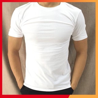 Áo thun trơn nam nữ basic phông unisex cổ tròn tay ngắn chất thun mềm mịn, dày dặn 2 màu trắng đen