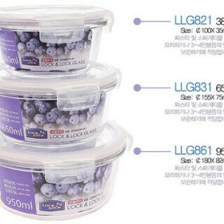 BỘ HỘP THỦY TINH LOCK&LOCK LLG861