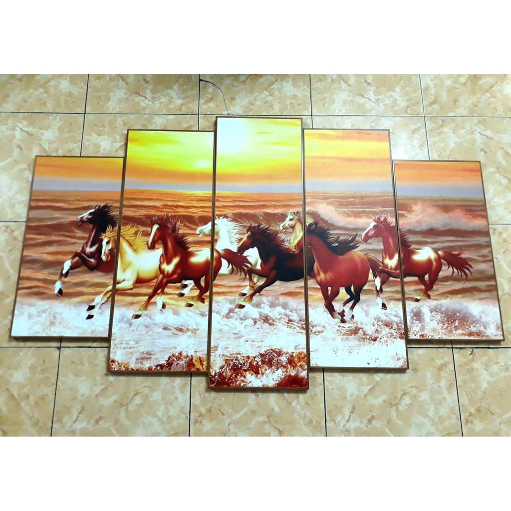 Bộ 5 tranh canvas 90x150cm khung xịn - Mã đáo thành công