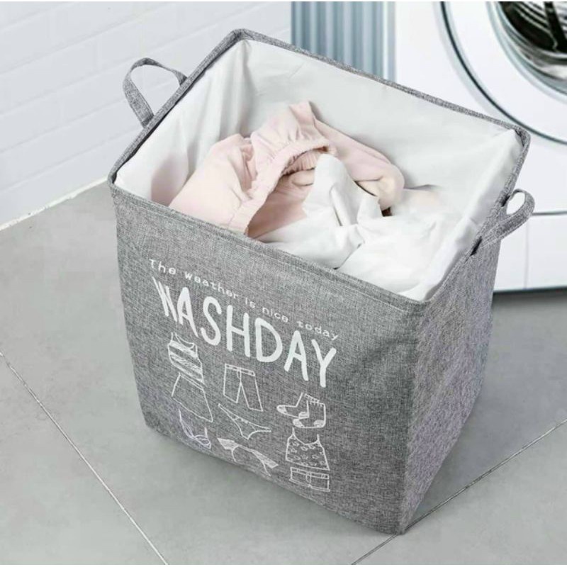 Giỏ đựng Quần áo Bằng Vải Cỡ Lớn 75 Lít - Túi đựng Chăn Màn đa Năng Washday Có Thể Gấp Gọn Vintage Xinh Xắn