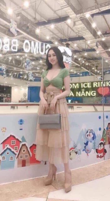 CHÂN VÁY 5 TẦNG ÁNH NHŨ (Kèm clip, ảnh thật) | BigBuy360 - bigbuy360.vn