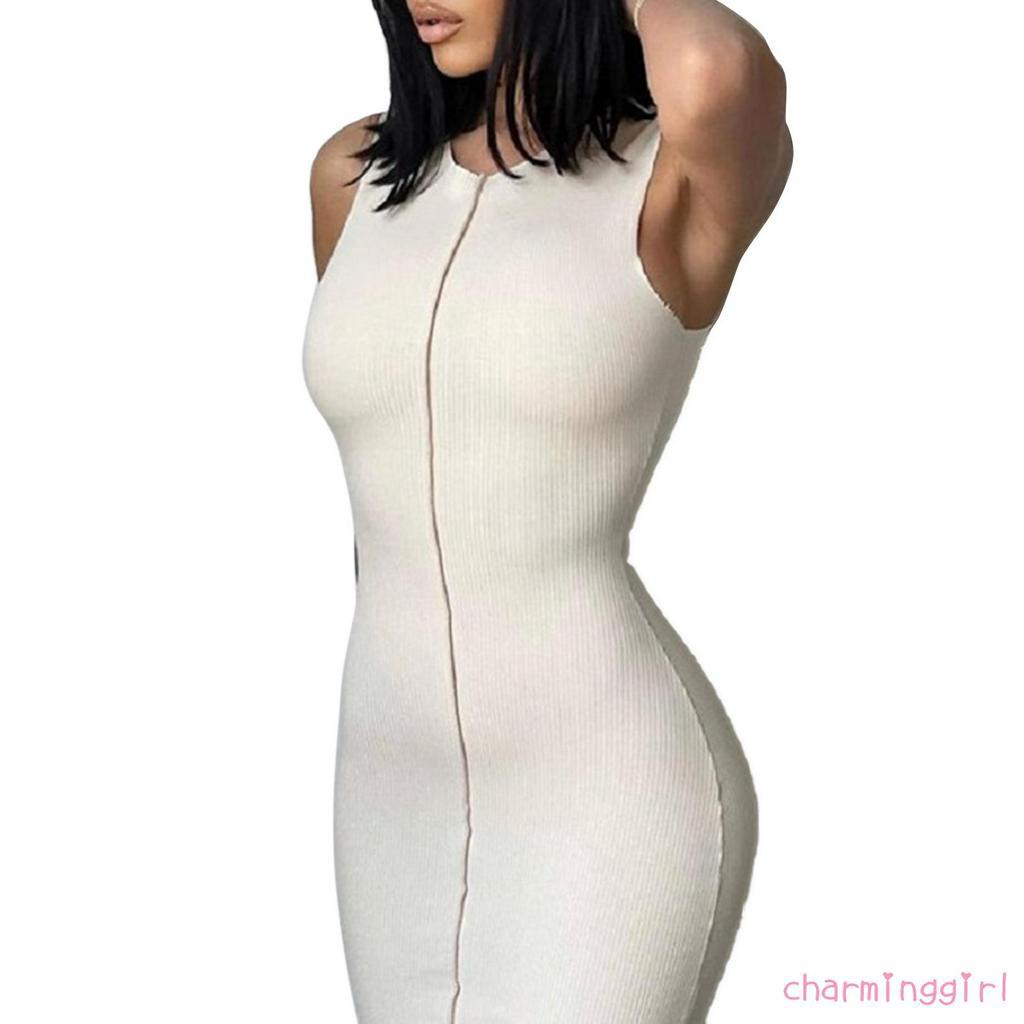 Đầm Ôm Dáng Không Tay Thời Trang Dành Cho Nữ
