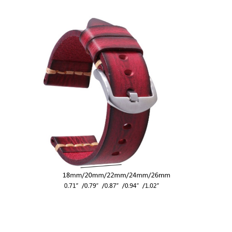 Dây Da Thay Thế Cho Đồng Hồ Đeo Tay 18mm 20mm 22mm 24mm 26m