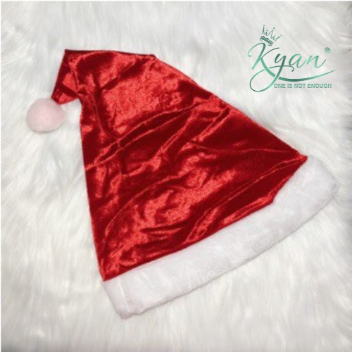 Mũ Nón Giáng Sinh, Nón Noel Vải Nhung Dầy Ấm Áp, Co Giảng Tốt