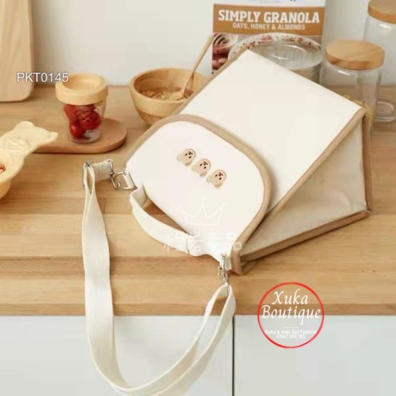 Túi Giữ Nhiệt Gấu Hàn Chuyên Ủ Bình Sữa Cho Bé