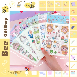 Set 4 Tấm Sticker Trang Trí Sổ Tay, Hộp Quà, Điện Thoại Siêu Cute