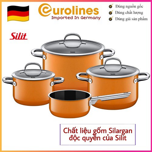 Bộ nồi Silit Silargan Passion 4 món Orange [ Made in Germany ]