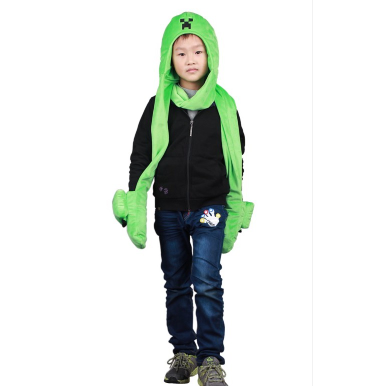 Combo mũ – khăn – bao tay Minecraft