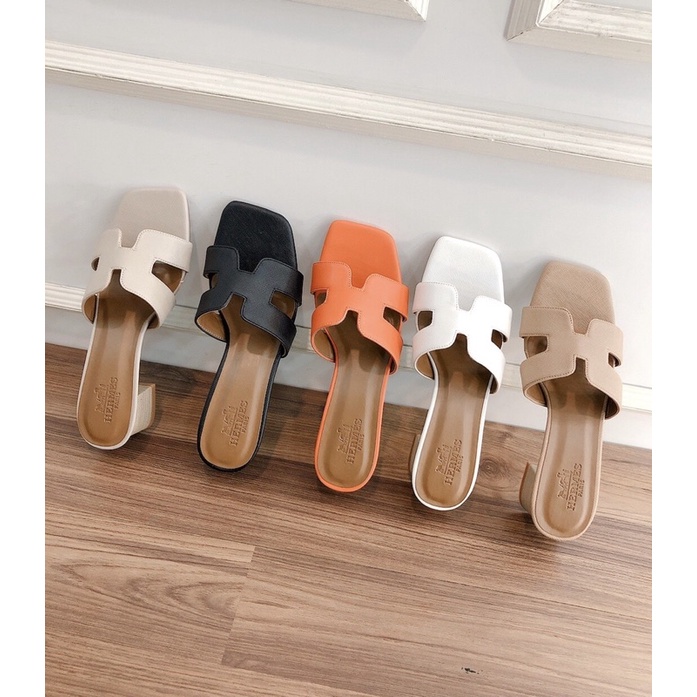 Guốc dép cao gót nữ 5p đẹp mê ly gót vuông cao cấp siêu xinh chất mềm êm chân - Chi Chanh Store