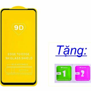 Kính cường lực 9D samsung A21s full keo độ cứng 9H tặng phụ kiện dán