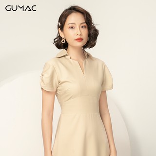 Đầm cổ V bản lật GUMAC DA973