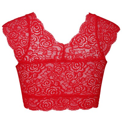 Áo lót nữ - Áo Bra Không Gọng Ren Dây To Bản Dáng Croptop Mặc Đi Biển Đi Chơi BR028