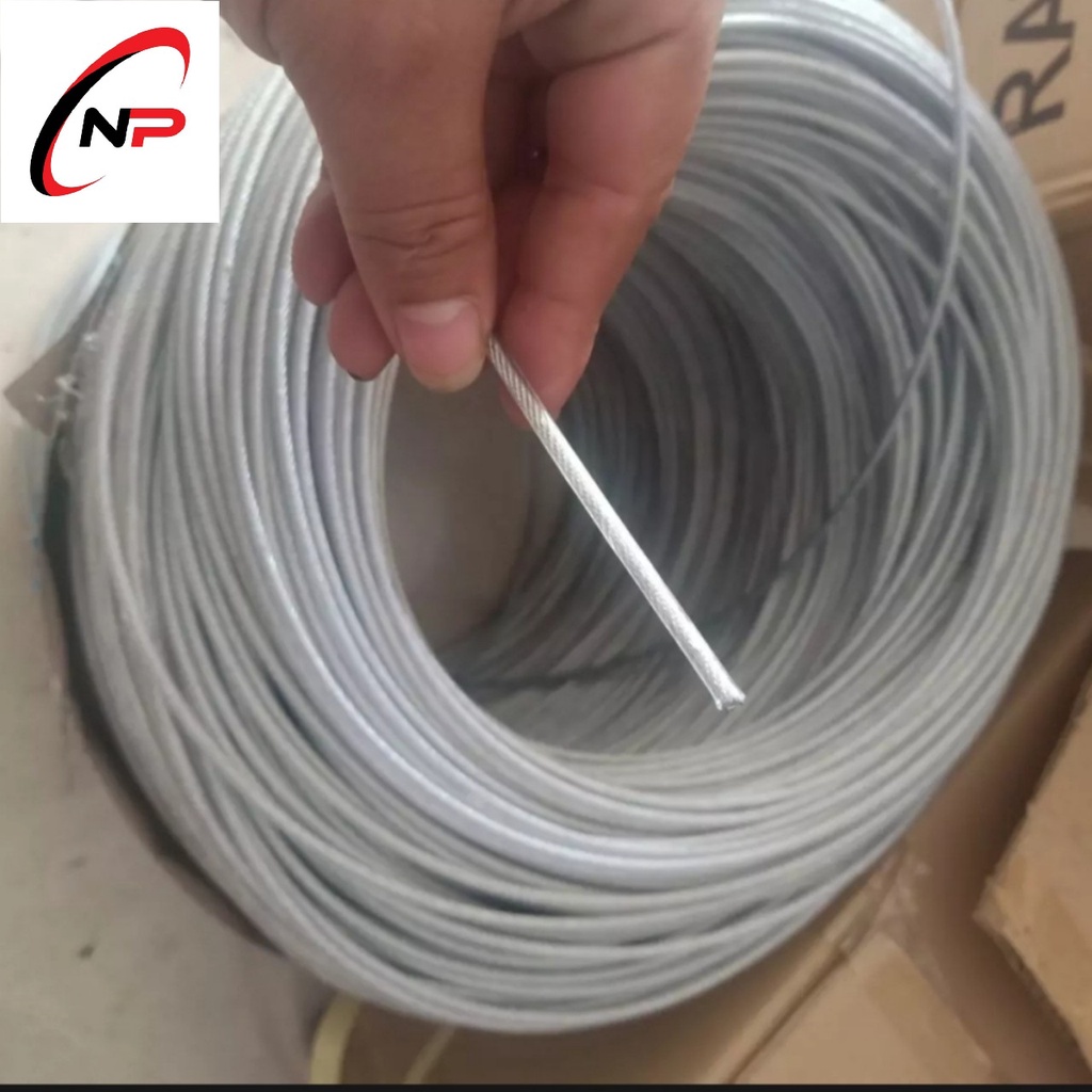 Cáp thép bọc nhựa 2mm làm dây phơi quần áo,trang trí nhà cửa...Size 10 mét 20 mét 30 mét 40 mét 50 mét