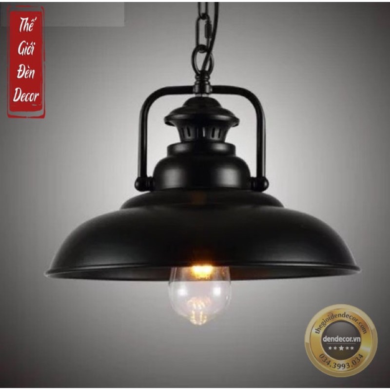 Chao đèn thả cổ điển T064 , đèn thả quầy bar phong cách retro D320 kèm dây xích sắt