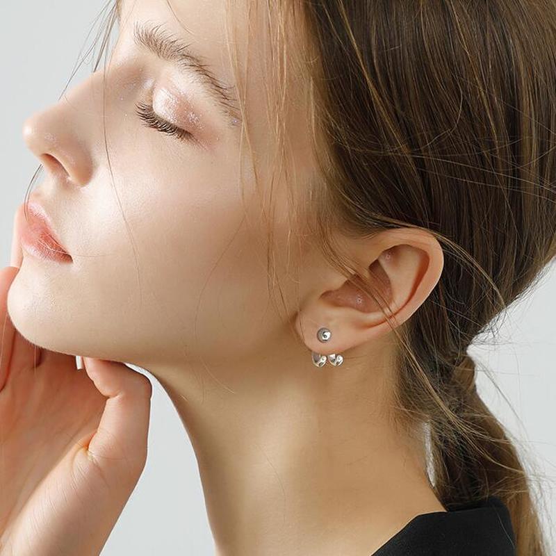 WE FLOWER Khuyên Tai Bạc S925 Thời Trang Cho Nữ móc bông tai hoa tai hàn quốc Trang sức thời trang