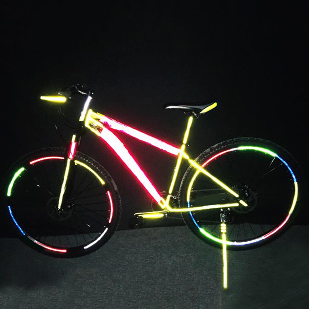 Băng dán vành bánh xe đạp MTB phản quang tùy chọn màu sắc