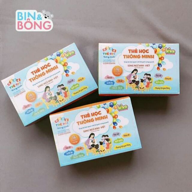 Bộ thẻ học song ngữ thông minh 16 Chủ đề sản xuất tại Việt Nam - HÀNG MỚI VỀ
