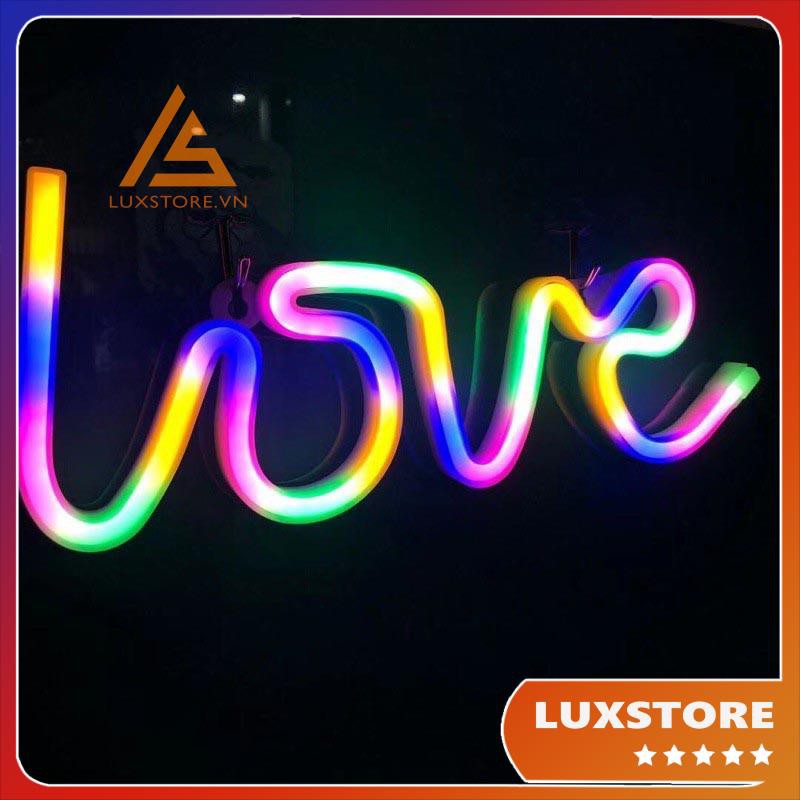 ĐÈN LED NEON TRANG TRÍ CHỮ LOVE - ĐÈN DECOR QUÀ TẶNG SINH NHẬT LỄ TÌNH NHÂN