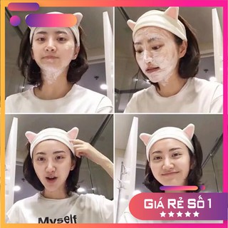 Băng Đô Nữ Hàn Quốc Vải Nhung Tai Mèo Siêu Dễ Thương -Nhiều Màu
