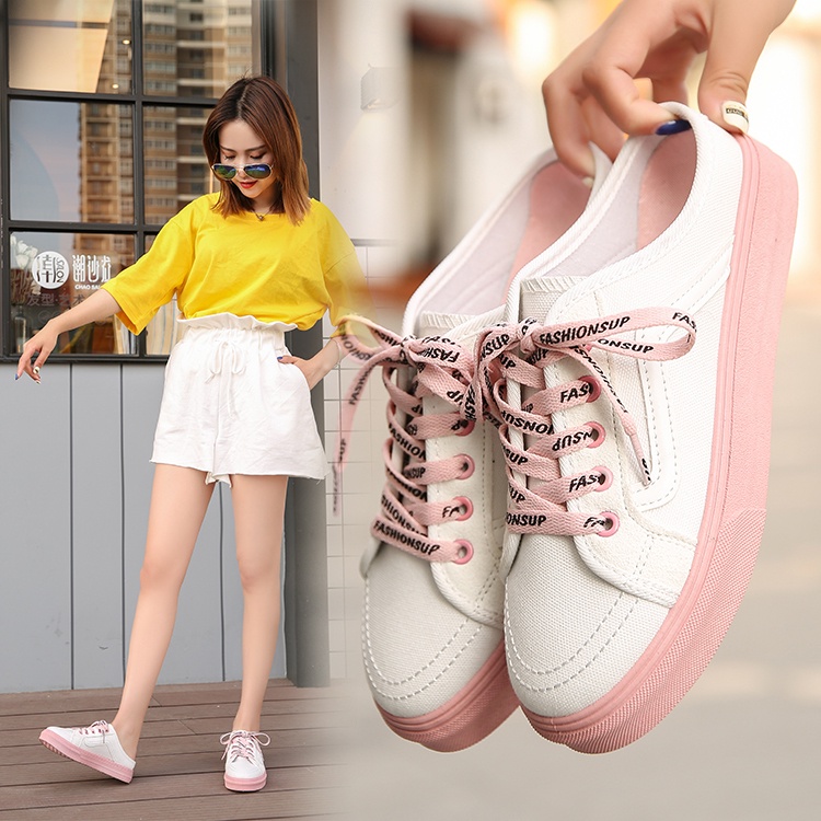 Sục thể thao nữ đế thấp 3 phân màu đen và trắng (ảnh thật ở cuối)
