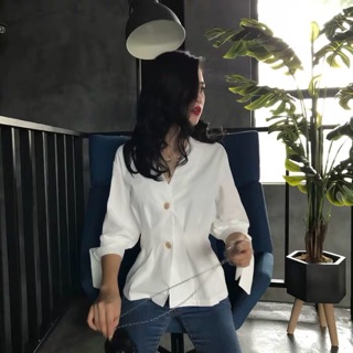 ÁO SƠ MI DÁNG PEPLUM THẮT NƠ TAY (feedback)