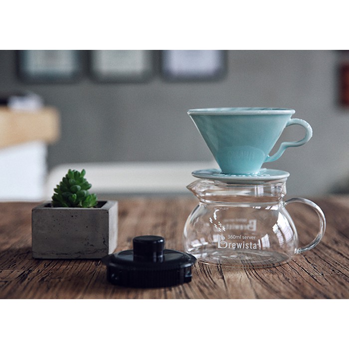Phễu lọc cà phê V60 sứ cao cấp Brewista Dripper - Màu xanh ngọc