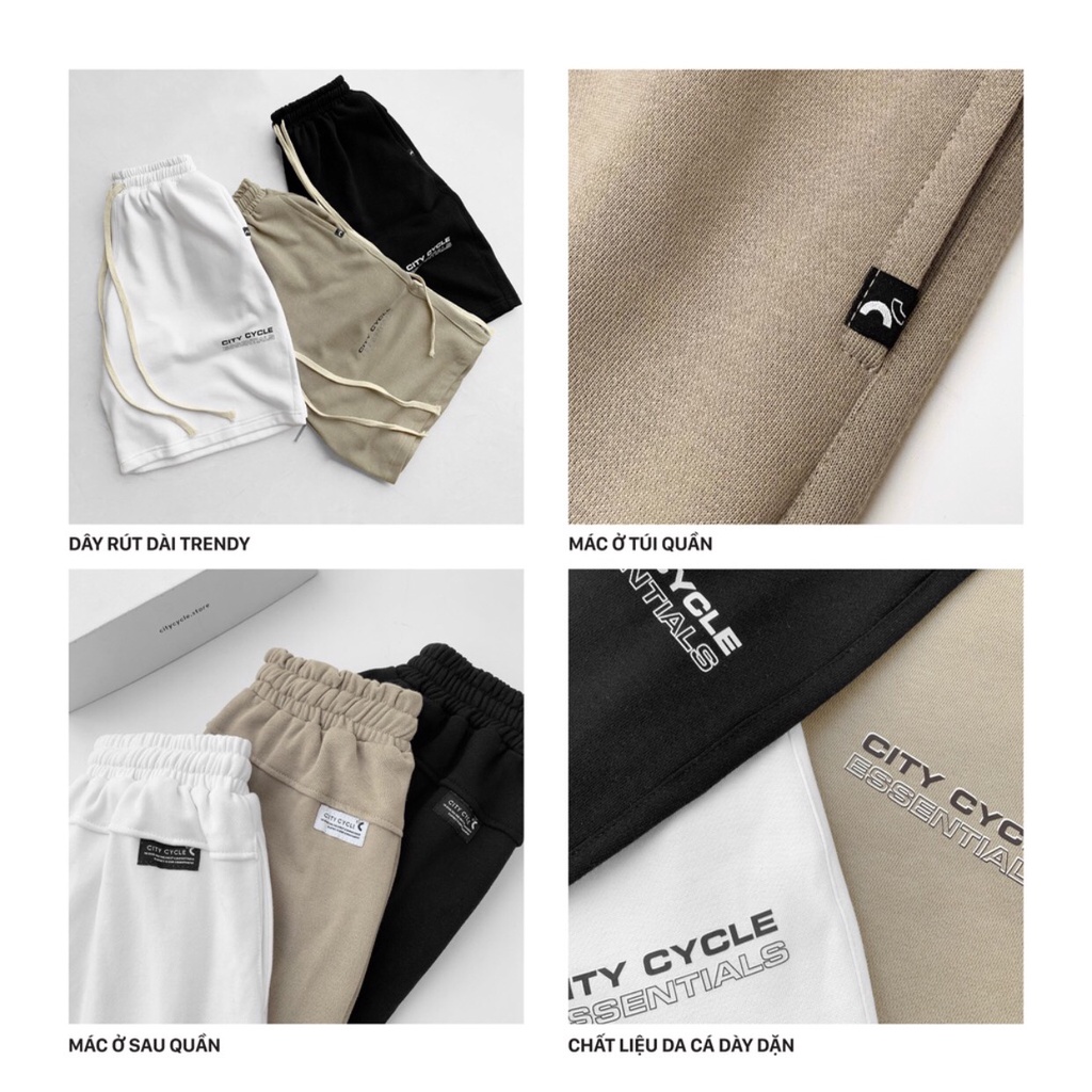 Quần short nỉ cotton Essentials quần đùi nam nữ Unisex Jiang Store