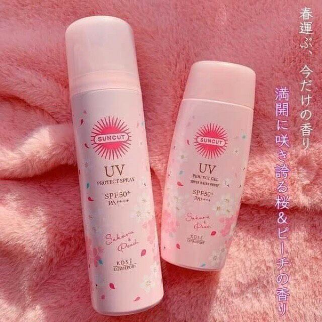 Kem Chống Nắng dạng xịt Kose Hoa Anh Đào Suncut UV Protect Spray 90G