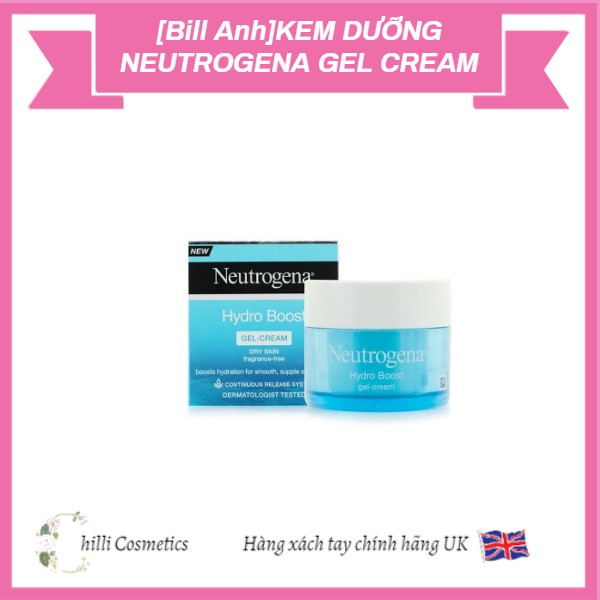 ( BILL ANH) Kem dưỡng NEUTROGENA HYDRO BOOST WATER GEL- GEL CREAM date 2022